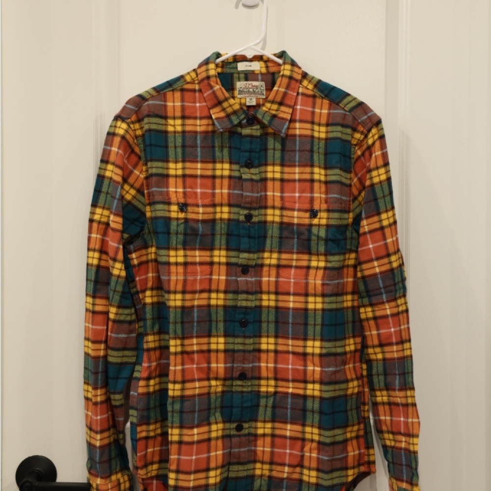 J. Crew Mid weight Colorful Plaid Men's Shirt